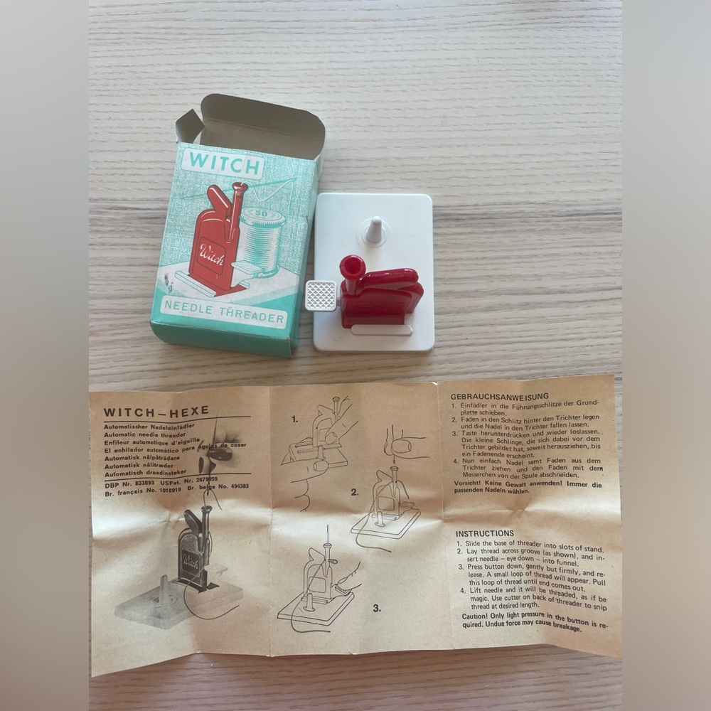 1940s Vintage Sewing witch Needle Threader + 2 needle threaders